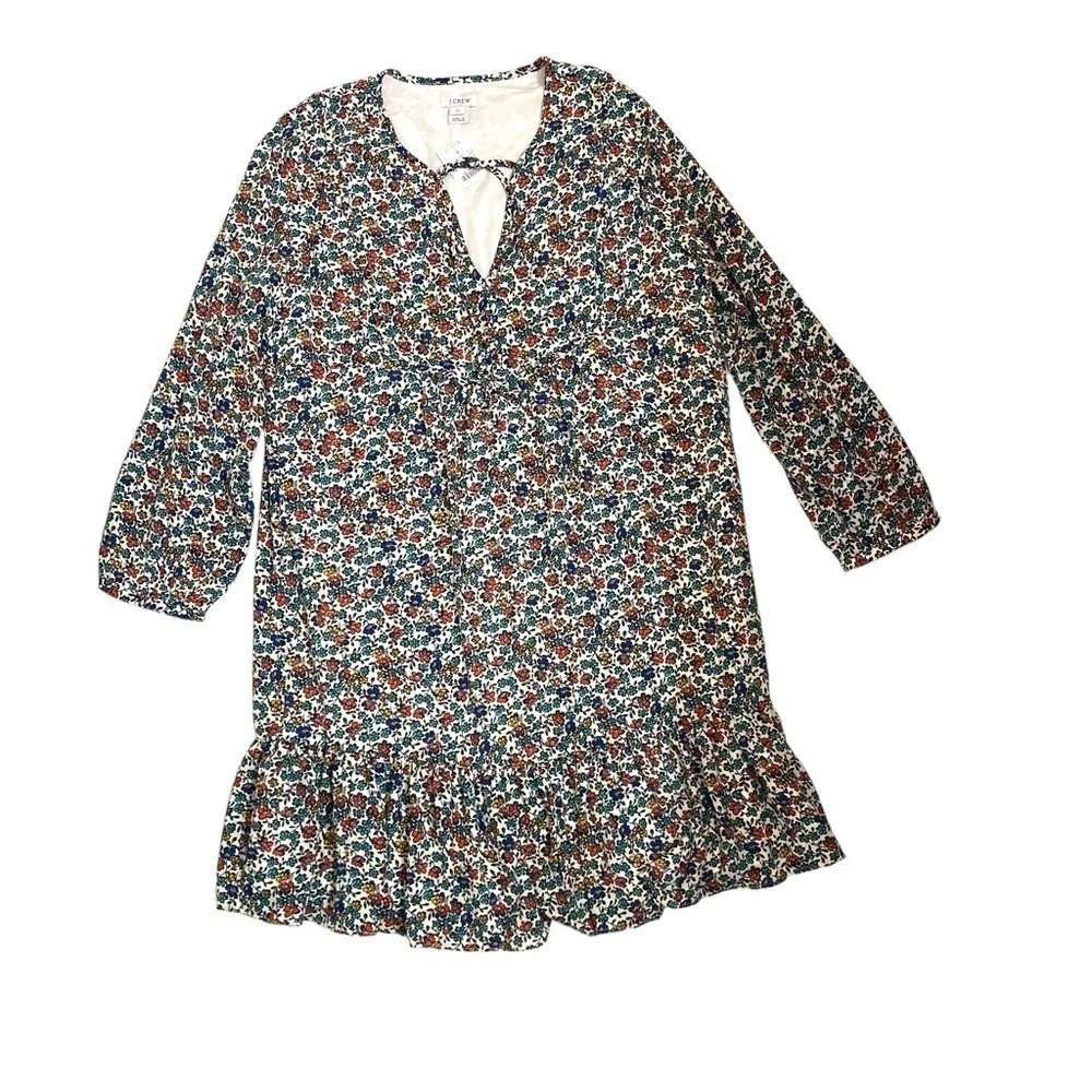 J. Crew Relaxed printed dress Fiery Sunset Floral Size XS nwt